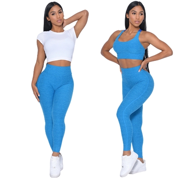 Bombshell Sportswear Pants - Bombshell Boost Leggings Sky Blue L